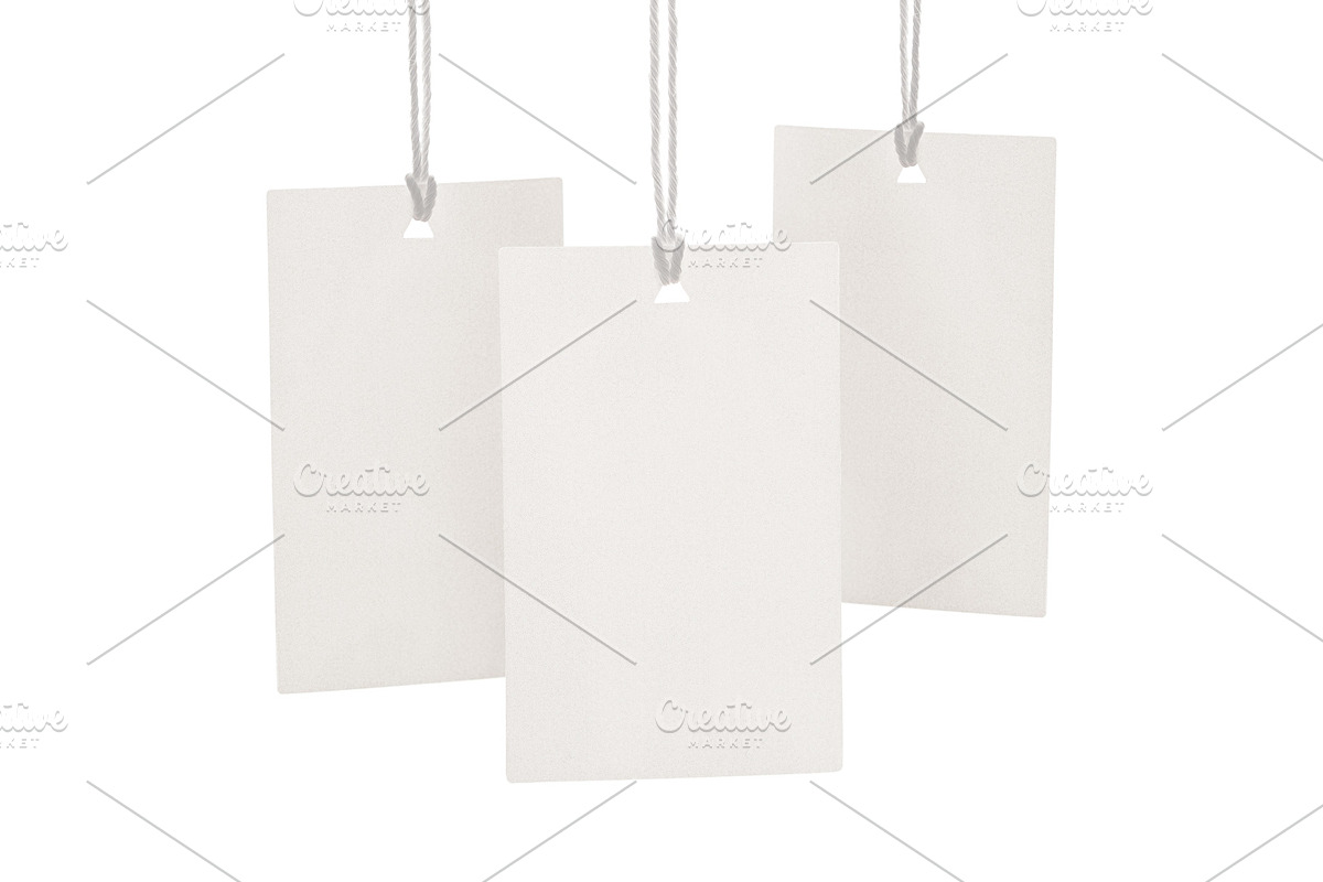 Clothes label tag blank white mockup, an Advertising Mockup by Olha Klein (Photo 2 of 3)