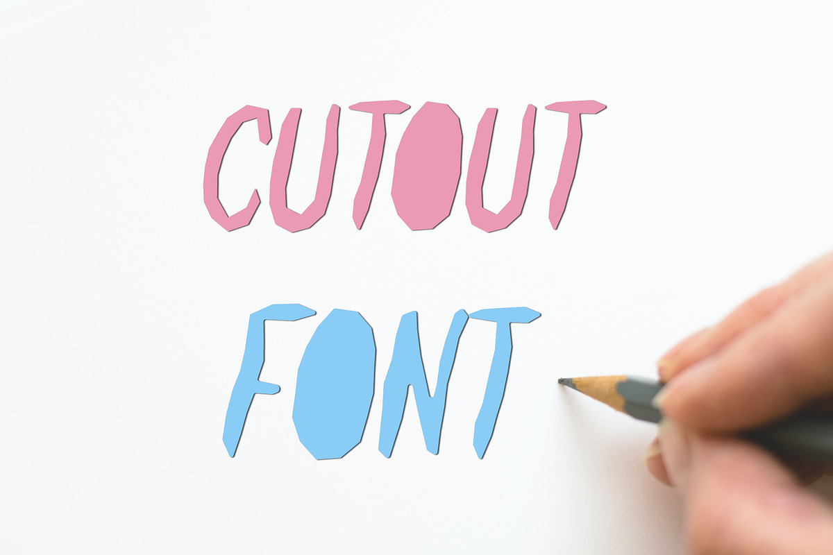 Paper Cut Out Font, a Font by vladocar (Photo 2 of 7)