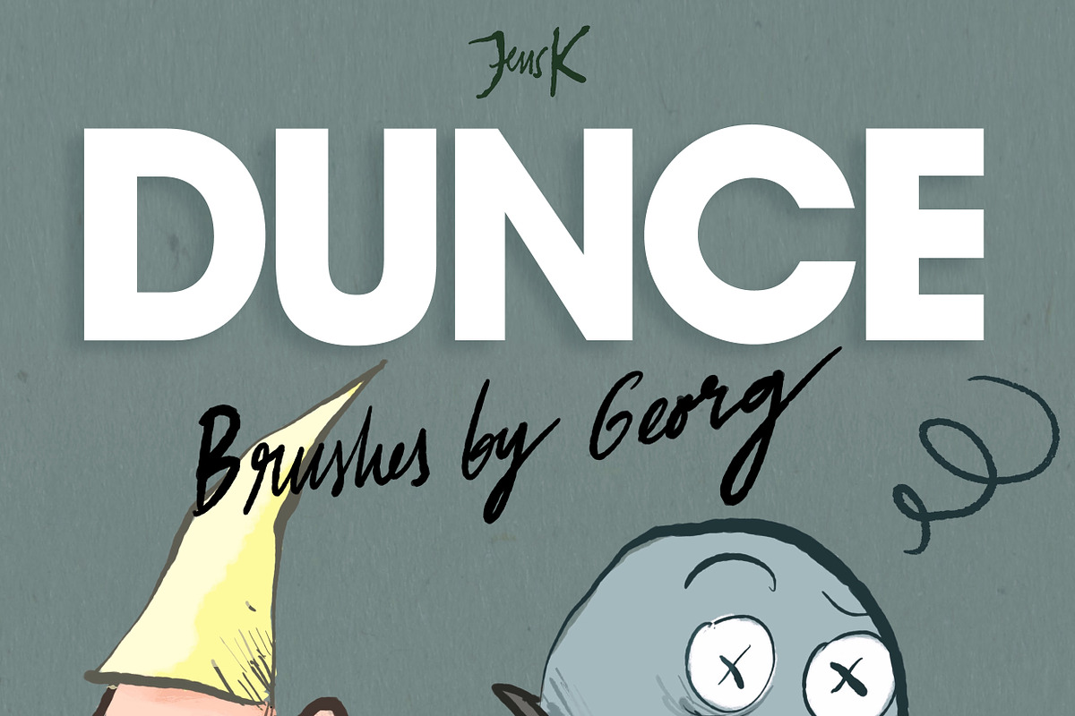 25+ DUNCE Comic Procreate Brushes, a Brush Add-On by Georg's Procreate Brushes (Photo 15 of 15)