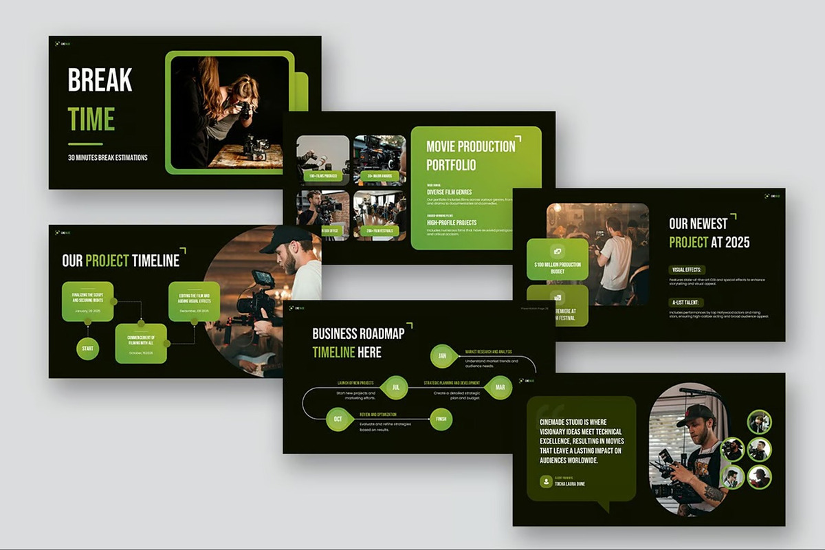 Movie Studio Production Powerpoint, a Presentation Template by Fit-tee (Photo 8 of 10)