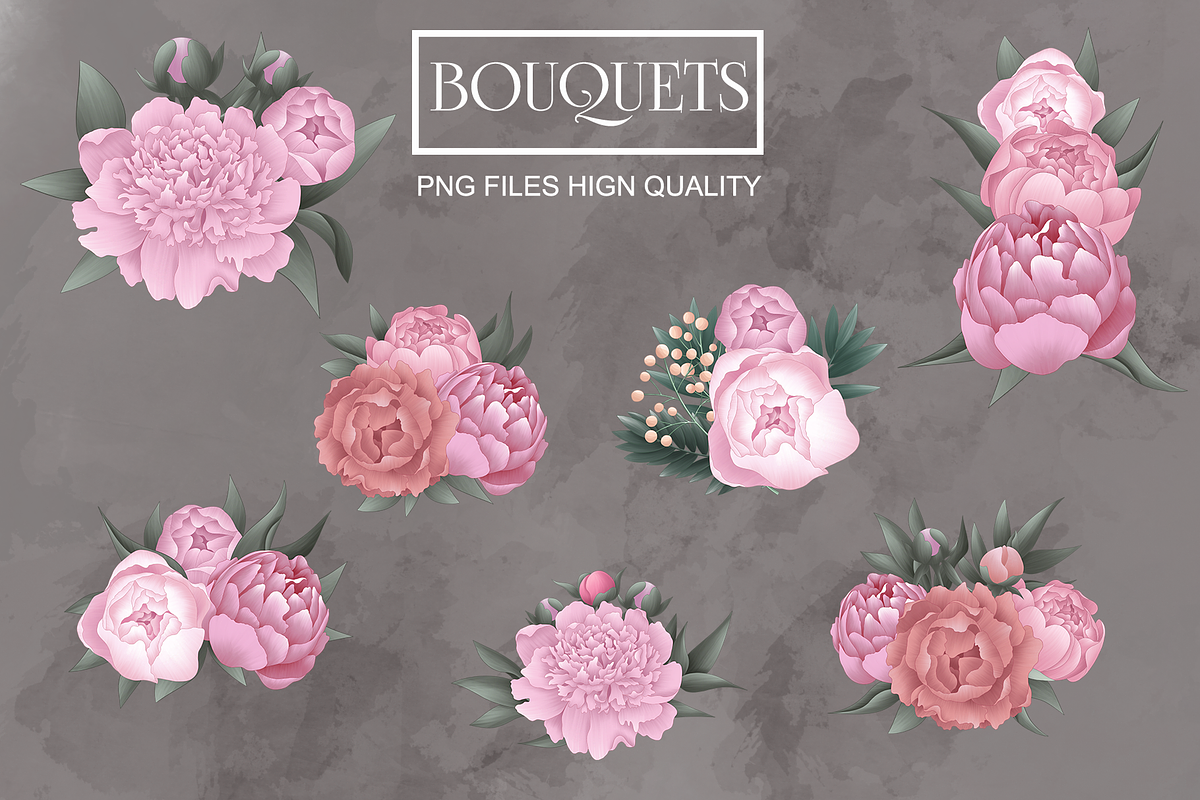 Peony Collection, a Wallpaper Graphic by sizileon (Photo 3 of 14)