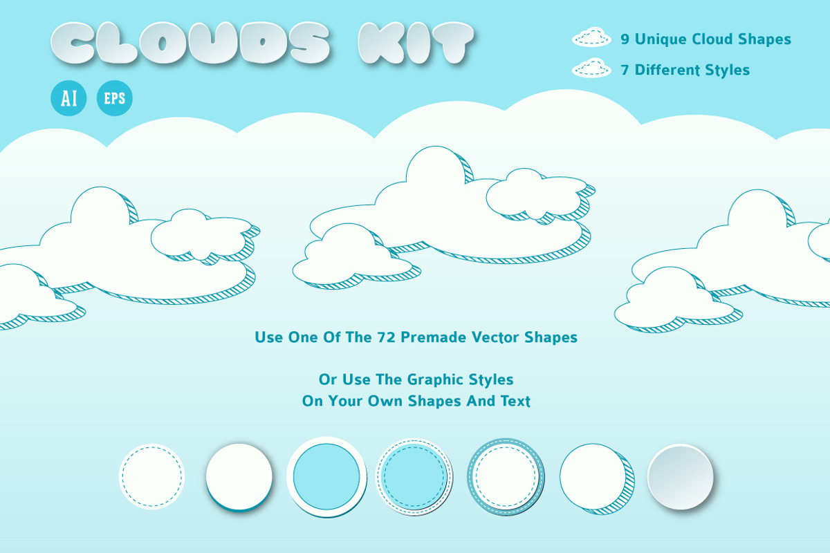 Clouds Kit, a Brushes & More by jv_pixels (Photo 1 of 5)