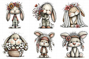 Boho Easter Bunny Clipart, an Illustration by Daily.Designs (Thumbnail 7 of 8)