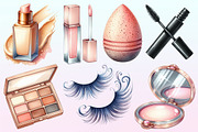 Watercolor Makeup Clipart, a Graphic by CitraGraphics (Thumbnail 3 of 4)