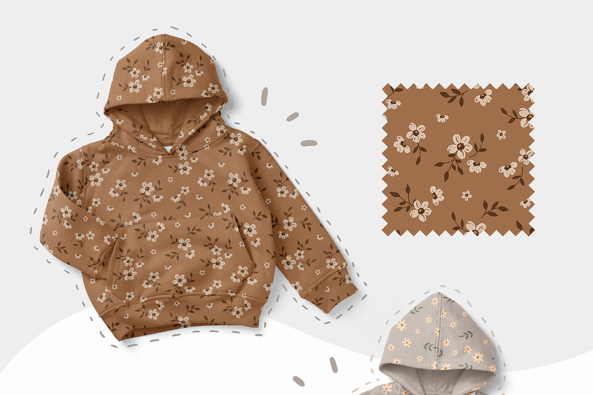 Boho floral patterns, a Pattern Graphic by hanifa_design (Photo 3 of 8)