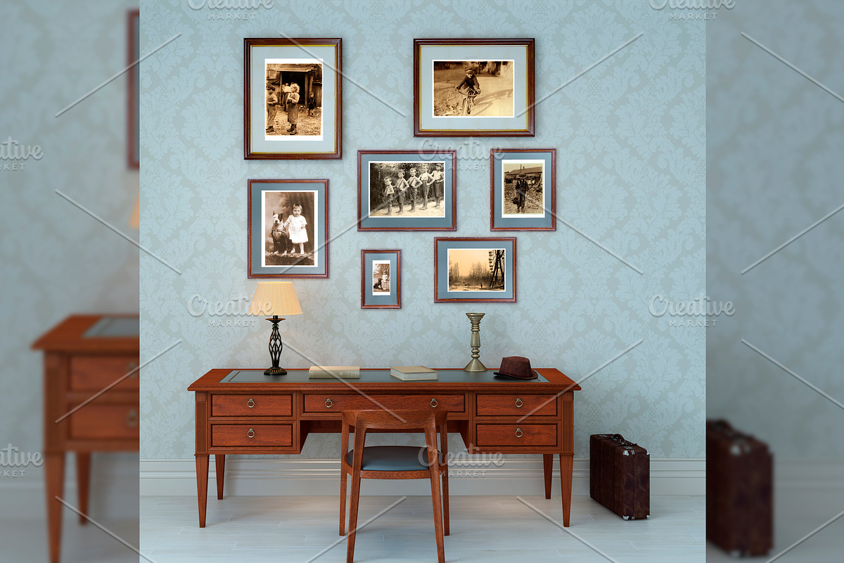 Old Frames Mockup, a Product Mockup by desgiant (Photo 1 of 4)
