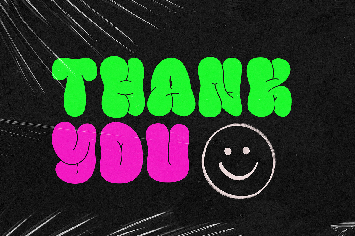 Asca Ayme Bubble Display Font, a Handwritten Font by Maulana Creative (Photo 3 of 5)