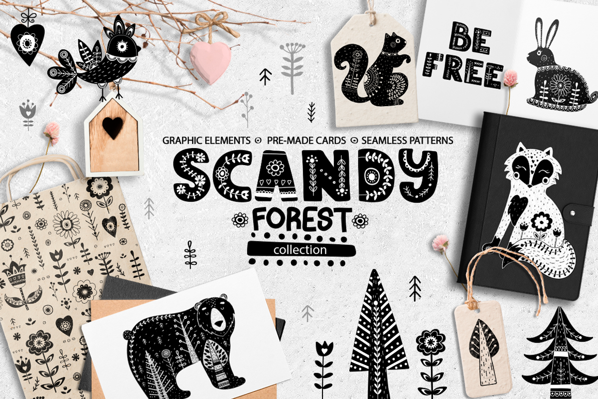 Scandy forest collection., an Animal Illustration by tanda_V (Photo 1 of 7)