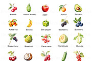 Watercolor Fruits Clipart, Pear PNG, a Food Illustration by BrushstrokeArtGB (Thumbnail 2 of 9)