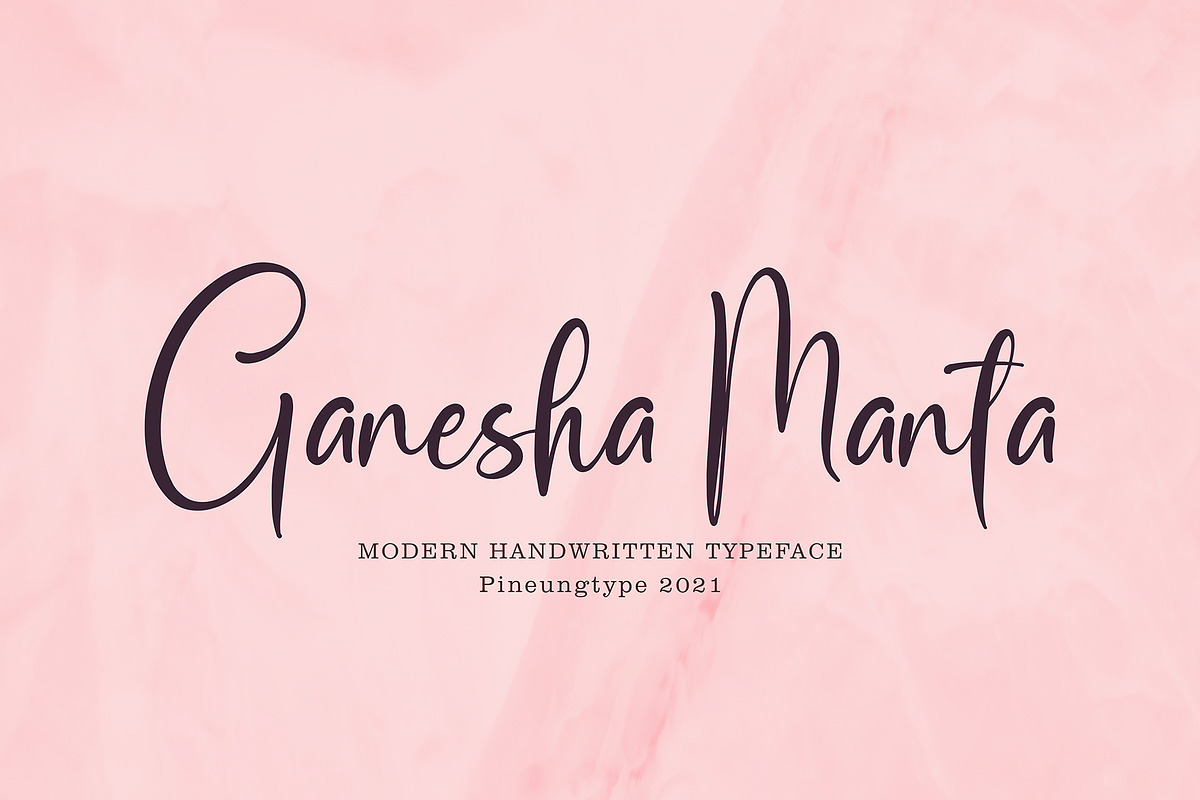 Ponha Danila, a Script Font by pineungtype (Photo 5 of 9)