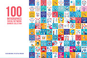 100 social network infographic set, a Person Illustration by Anttoniu (Thumbnail 1 of 5)
