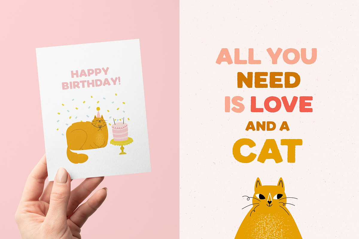 Ginger cat | Hand-drawn sans, a Sans Serif Font by AngelinaKovel (Photo 3 of 13)