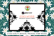 Procreate Brush Stamps - Edelweiss, a Brush Add-On by Gabba Delgado (Thumbnail 1 of 4)
