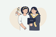 Student Graduation Illustration, an Object Graphic by Jump Studio (Thumbnail 7 of 14)