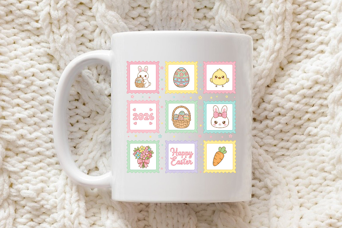 Easter Postage Stamp Sublimation, an Illustration by Libby Wishes (Photo 6 of 6)