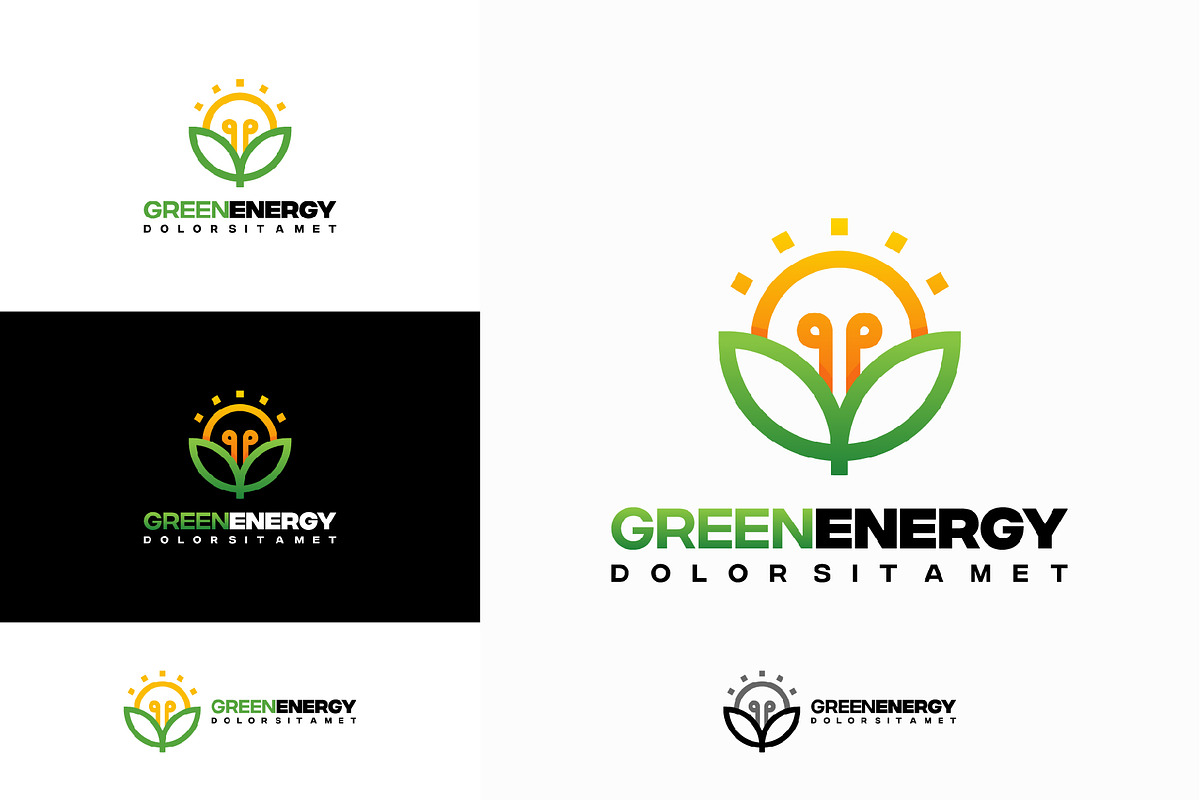 Set of Circle Green Energy Logo, a Branding & Logo Template by Lucky Creative (Photo 5 of 5)