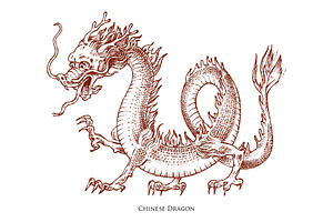 Chinese Dragon. Mythological