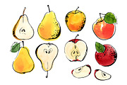 Fruits and berries vector sketch, a Food Illustration by irina.vaneeva (Thumbnail 3 of 11)