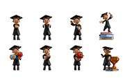 Graduation Boy 3D Illustration, an Education Illustration by Eklip Studio (Thumbnail 2 of 3)
