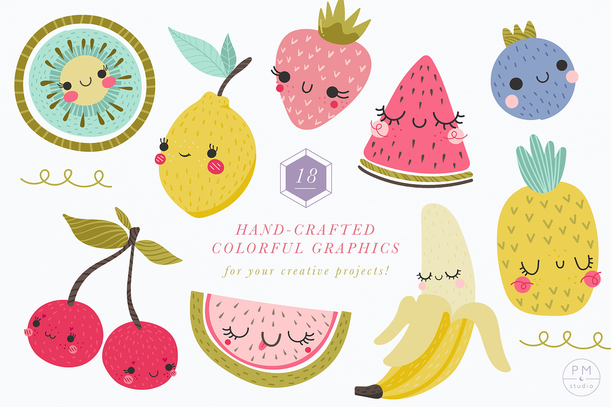 Sweet Fruit Clipart Collection, a Graphic by PetiteMarket (Photo 2 of 3)