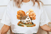 Watercolor Autumn Residence Clipart, a Seasonal Illustration by designcity5 (Thumbnail 4 of 5)