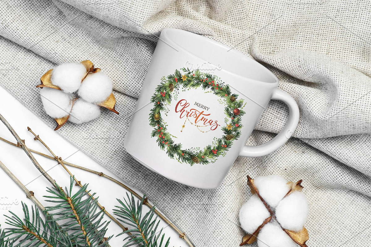 Christmas decorative elements., a Decorative Illustration by VetaDesign (Photo 6 of 11)