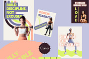 Fitness Coach Canva Templates 60, a Social Media Template by MOAROShop (Thumbnail 5 of 10)