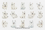 15 Bundle Watercolor White Puppy Dog, an Animal Illustration by Morspective (Thumbnail 8 of 8)