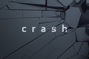 Crashed surface, 3d render