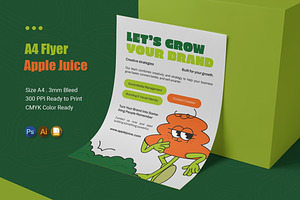 Apple Juice - Flyer, a Flyer Template by Esensifiksi.studio