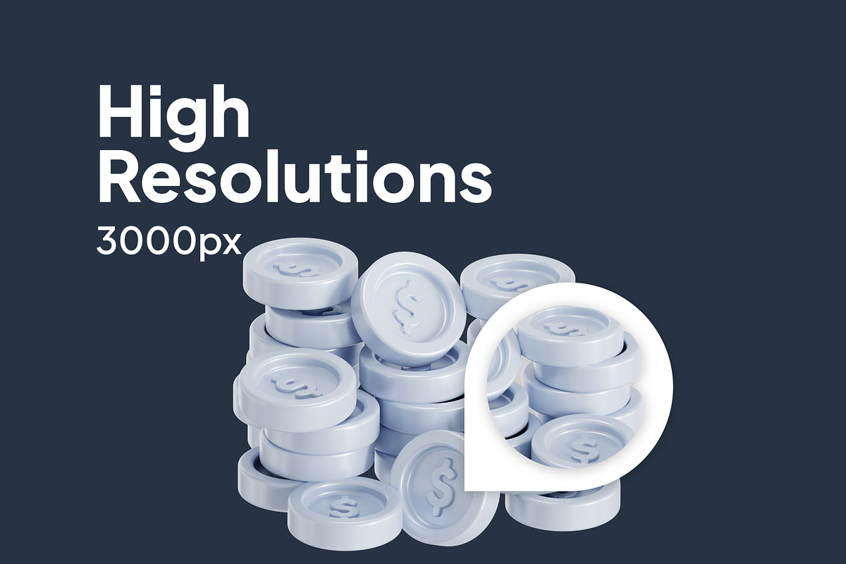 Coins 3D Icon Pack, an Object 3D Model by Nate Studios (Photo 3 of 6)