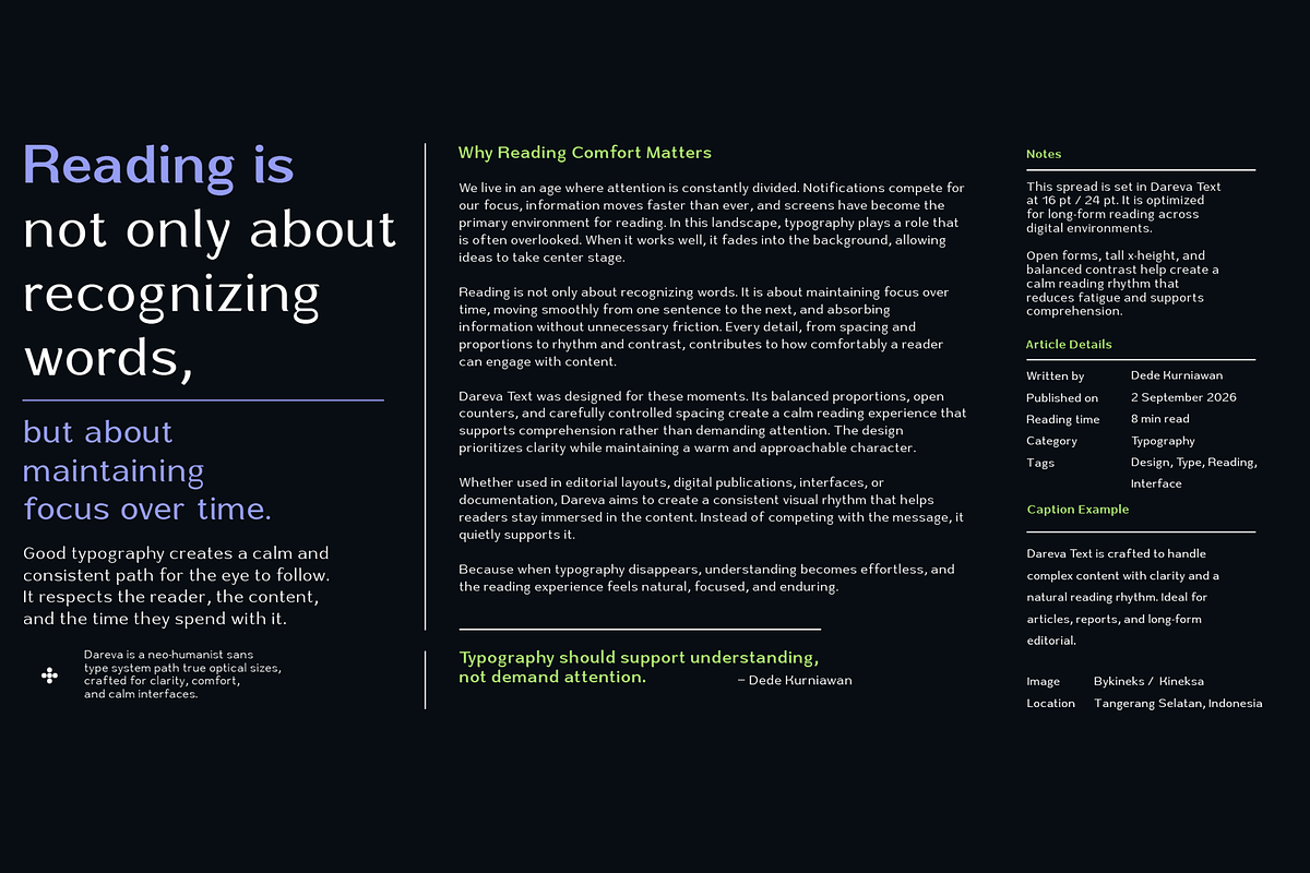 Dareva | Neo-Humanist Typeface, a Sans Serif Font by By Kineks (Photo 7 of 12)