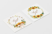 Sunflower Blooming Watercolor, an Object Illustration by CreativeValuation (Thumbnail 14 of 15)