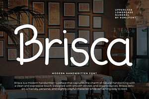 Brisca - Modern Handwritten Font, a Handwritten Font by overlaytemplates