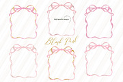 Whimsical Pink Bow Frames Clipart, an Illustration by Sunflower Day Love (Thumbnail 1 of 3)
