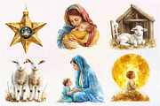 Christmas Nativity Sublimation Clipa, an Illustration by Dream Creation (Thumbnail 5 of 6)