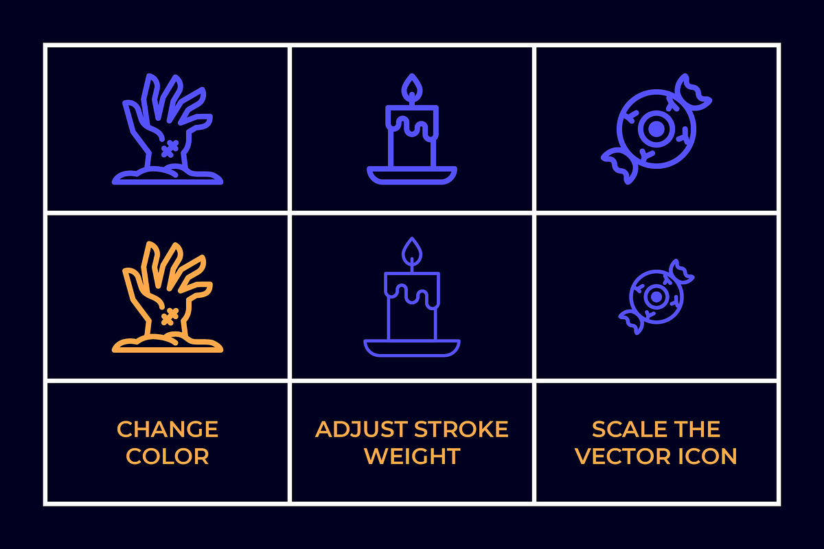 Halloween Line Icons, an Outline Icon by Abstracto-Create (Photo 6 of 7)