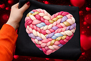Glitter Crochet Yarn Valentine Heart, an Illustration by Craft Nest (Thumbnail 2 of 8)