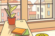 Light Living Room with a Mezzanine, an Illustration by LEKS illustrations (Thumbnail 3 of 5)