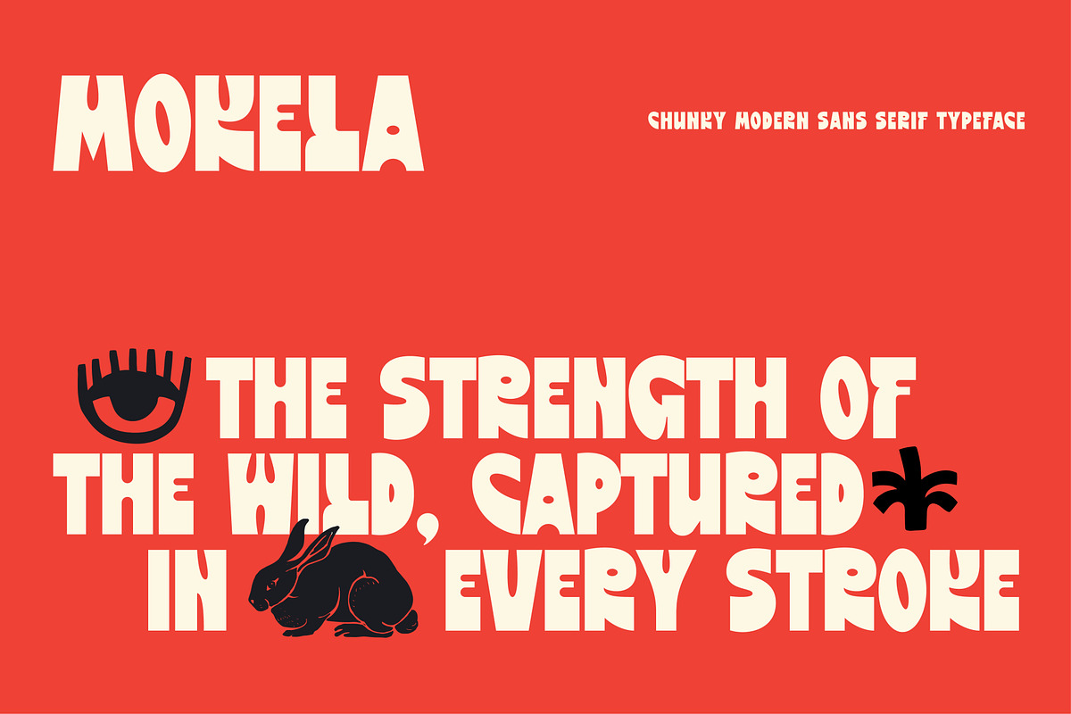 Mokela - Chunky Sans Serif, a Sans Serif Font by VASTARD STUDIO (Photo 9 of 10)