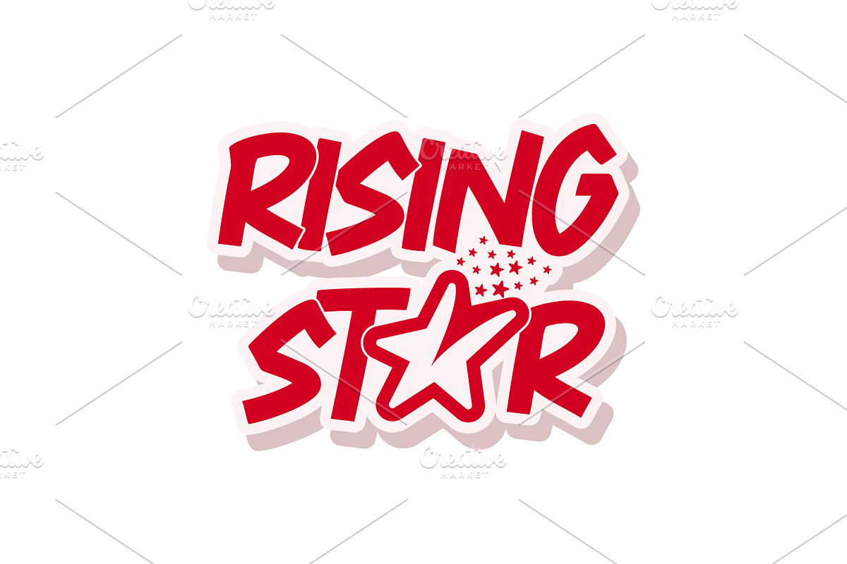 Rising Star Typography logo, a Branding & Logo Template by Atlantis X Nurman Arbai (Photo 2 of 2)