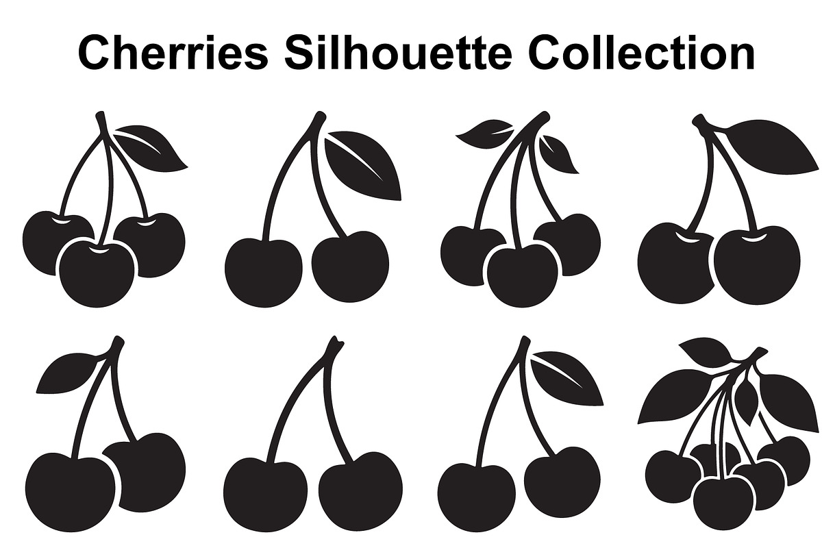 Cherry Branch Silhouette Set, an Object Graphic by Designs_River (Photo 1 of 3)
