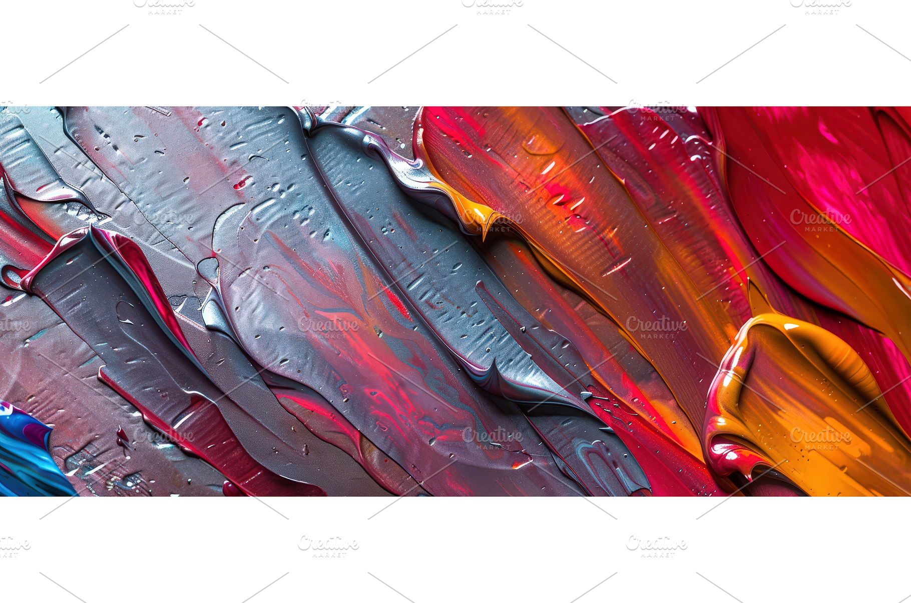 Bold multicolor abstract paint, an Abstract Photo by piter.goskov