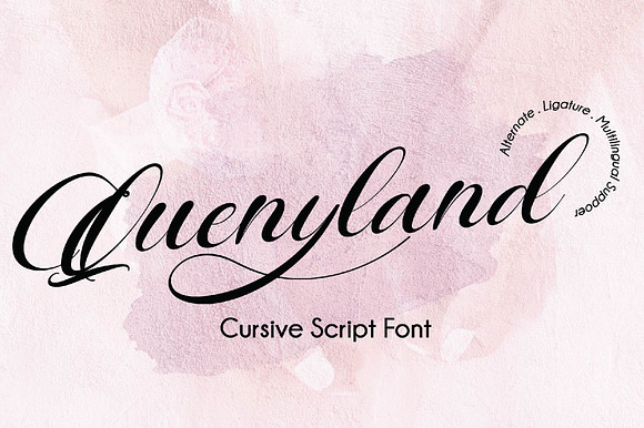 Quenyland - Cursive Script Font preview 7