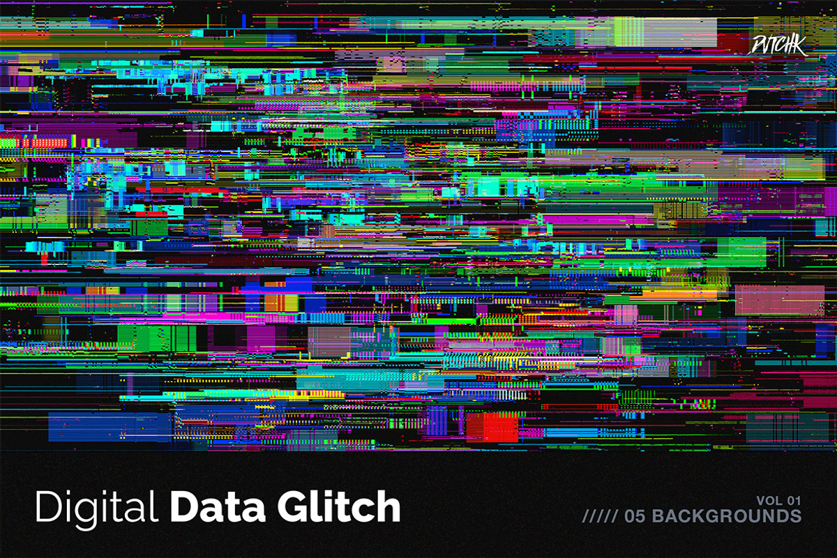 Digital Data Glitch V01, a Background Graphic by dvtchk (Photo 3 of 6)