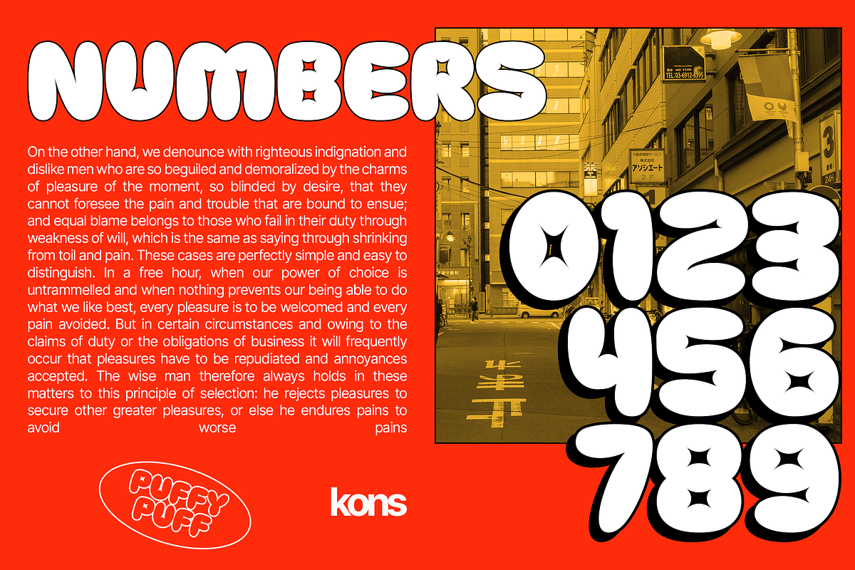 Puffypuff - Bubble Pop Display Fonts, a Font by Konstantine Studio (Photo 7 of 8)