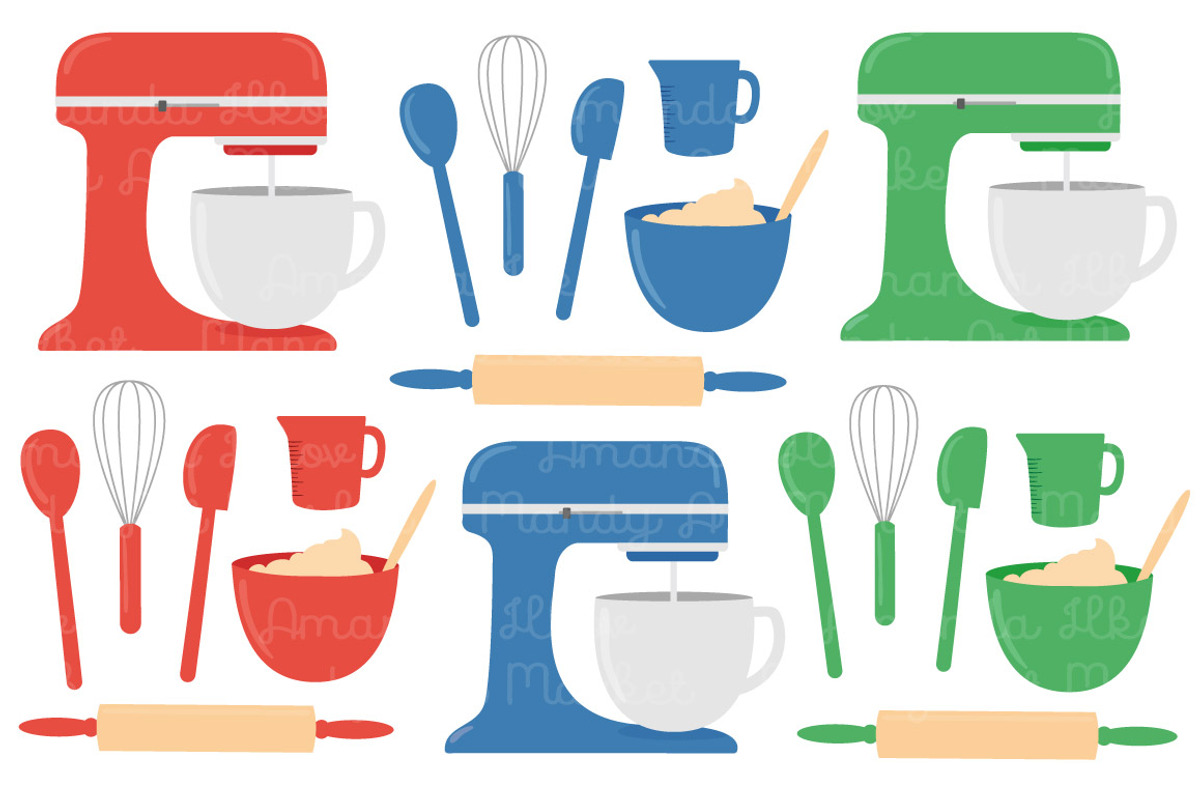 Baking Vectors & Clipart in Crayon, an Illustration by Amanda Ilkov (Photo 3 of 4)