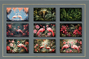 Hand drawn flamingo wallpaper, a Wallpaper Graphic by Muzi pear studio (Thumbnail 4 of 12)