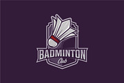 shuttlecock of badminton emblem logo, a Branding & Logo Template by zyxroun shop (Thumbnail 2 of 2)