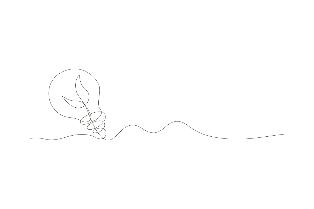Single line light bulb, an Object Graphic by lawoel (Photo 3 of 3)